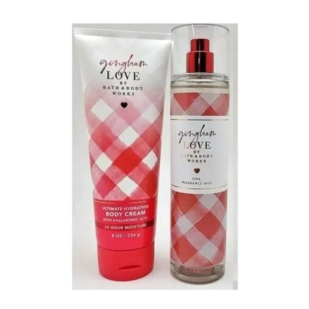 Gingham‎ Love 2 Piece Bath & Body Works Set NEW